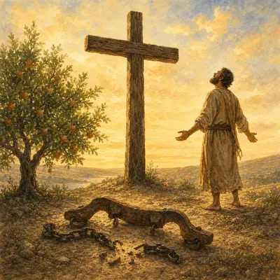 Galatians: broken chains and a discarded yoke at the foot of the cross